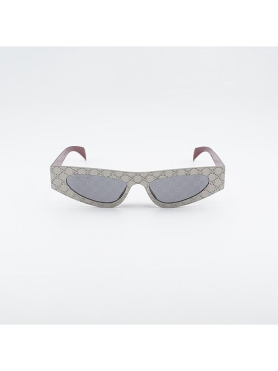 Gucci GG1916S 003 Sunglasses Gold Cat Eye Frame, Grey with GG Pattern Lenses main image 7
